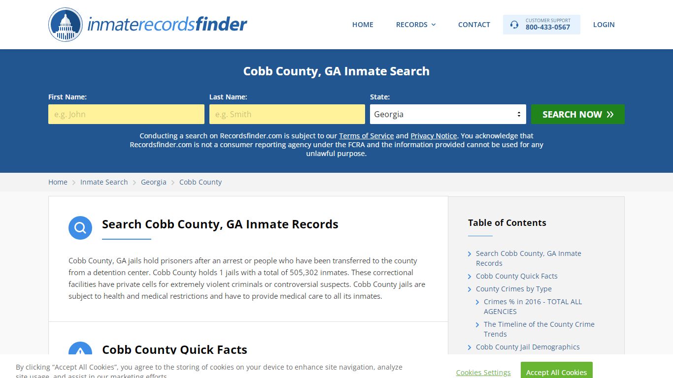 Cobb County, GA Inmate Lookup & Jail Records Online